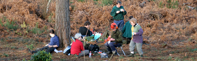 Volunteer work party lunch-break